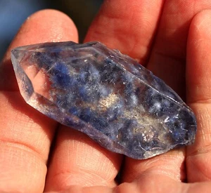 Acicular Dumortierite Included, big Quartz crystal. Vaca Morte Bahia, Brazil. - Picture 1 of 8