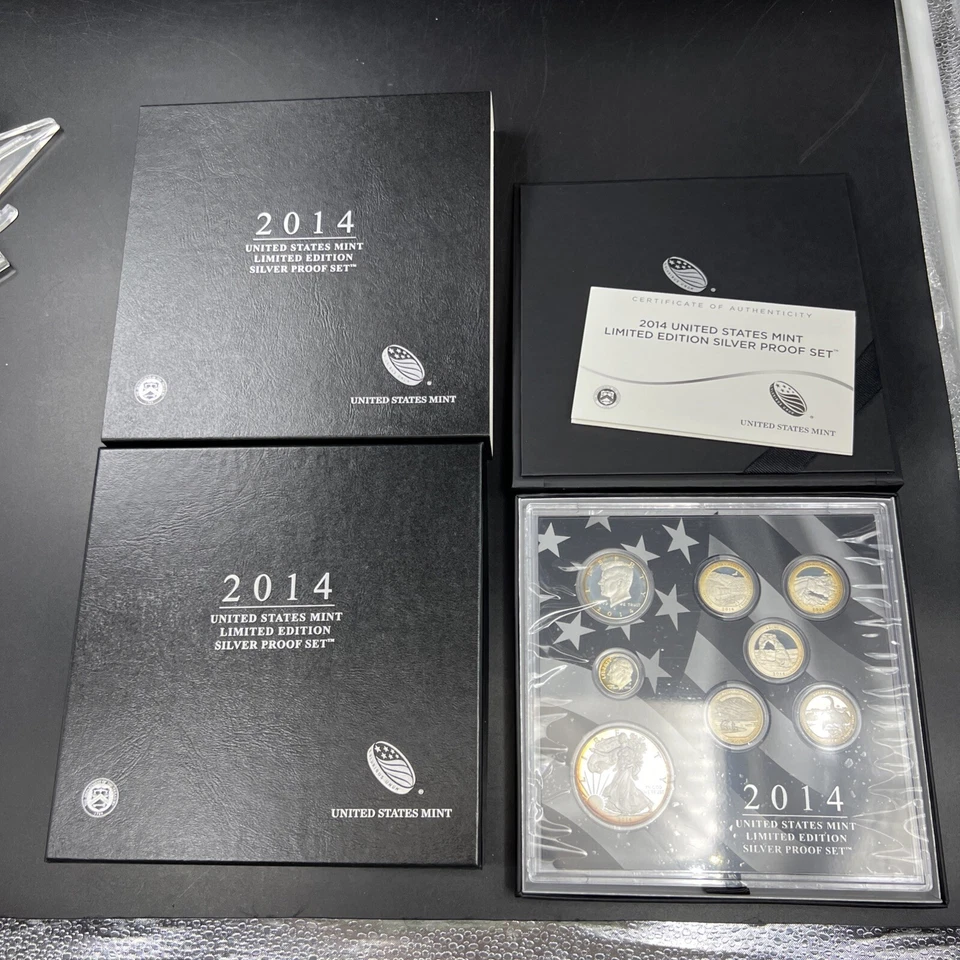 2014 United States US Mint Limited Edition Silver Proof Set OGP BOX & COA #A - Image 1 of 4
