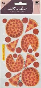 Sticko Classic photo stickers Pepperoni PIZZA Party theme 55217 FAST FREE ship! - Picture 1 of 2