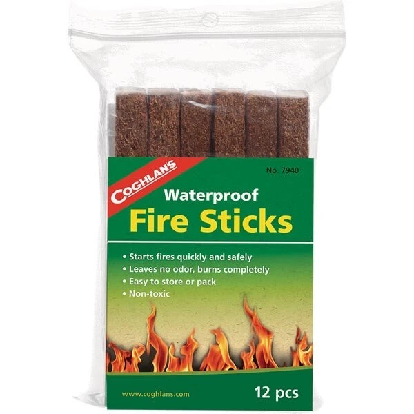 Waterproof Fire Sticks 12 Pcs Camping Hiking SHTF Storms 7940 Coghlan's