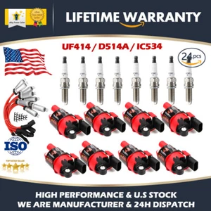 8X Ignition Coil&Wires&Platinum Spark Plug For Chevrolet 1500 2500 3500 GMC US - Picture 1 of 16