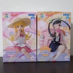 Monogatari Series  Chokonose Premium Figure Mayoi Hachikuji Shinobu Oshino Japan - Picture 1 of 3