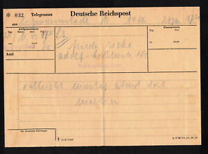 II. WK - Telegramm aus Herzberg nach Bad Lauterberg 1943 - Deutsche Reichspost