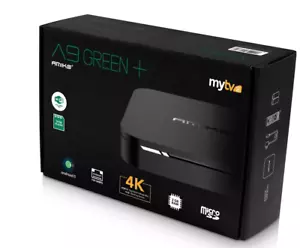 Amiko A9 Green + Plus 4K UHD ANDROID MTYV2 QUAD CORE WIFI HDR10 A9 NEW FOR 2024 - Picture 1 of 12