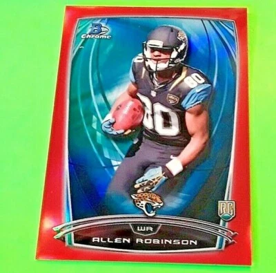2014 BOWMAN CHROME ALLEN ROBINSON RED REFRACTOR #8/25 RC NRMT-MT OR BETTER - Image 1 of 2