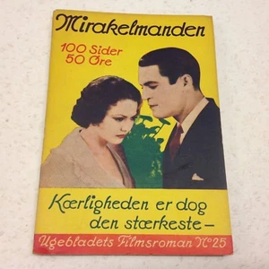 The Miracle Man Sylvia Sidney Morris 1934 Danish Novel "Ugebladets Filmsroman" - Picture 1 of 2
