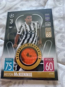 Weston McKennie Authentic Jersey Memorabilia 2021-22 Topps Match Attax Extra 3cl - Picture 1 of 2