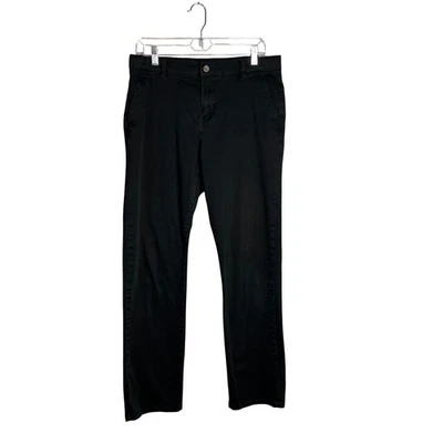 IZOD Boys Black Twill Chino Pants Sz 20 Husky Cotton Blend Casual School Uniform - Image 1 of 4