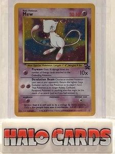 PACK FRESH Mew #9 Black Star Promo * SWIRL ERROR * WOTC HOLO Rare MINT Q - Picture 1 of 2
