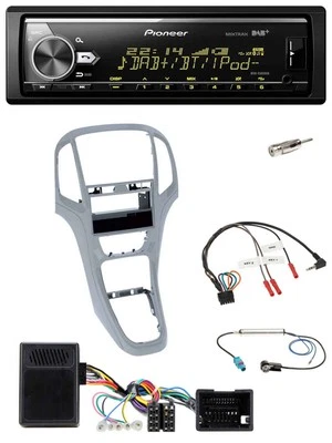 Pioneer Bluetooth USB DAB Lenkrad Autoradio für Opel Astra J 09-16 Platin silber - Bild 1 von 4