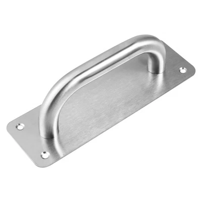 Thickened Stainless Steel Door Pull Durable Fire Door Handle Plate with 4 Screws - Image 1 of 4