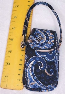 VERA BRADLEY CELL Phone Flip Phone HOLDER Windsor Navy Retired - Photo 1 sur 7