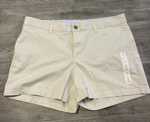 Khakis by Gap Women's Twill 4" Chino Shorts Beige Size 14 NWT - Picture 1 of 9