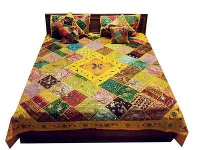 COLCHA EDREDÓN MANTA EDREDÓN 7 PIEZAS OBRA MAESTRA MOTIVO CUENTAS PESADAS Foto 1 de 4