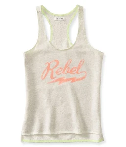 Aeropostale Womens Rebel French Terry Tank Top, Grey, Juniors, Medium - Picture 1 of 1