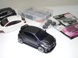 Kyosho Mini-Z AWD MA-015 ASF tikitiki Toyota Yaris Chassis & body set USED - Picture 1 of 17