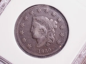 1830 Coronet Head Large Cent US Mint copper 1c coin - Picture 1 of 4