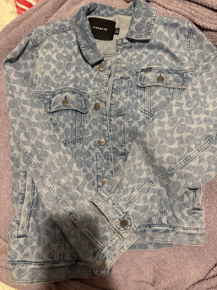 Coach Signature Trucker Denim Jacket-New  - Image 1 of 4