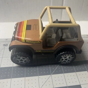 Vintage 1979 Buddy Jeep Renegade Pressed Steel Brown Toy Jeep - Bild 1 von 5