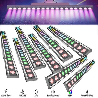 250W 18 LED Strobe Wall Washer Light DMX RGBW Bar DJ Party Disco Lighting - Image 1 of 4