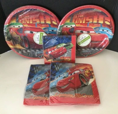 Hallmark Pixar Disney THE WORLD OF CARS party supplies - 16 Plates - Napkins 48 - Image 1 of 4