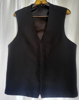 handmade Amish, Mennonite Quaker Craftsmanship men vest black M/L  C34  L21 - Image 1 of 4