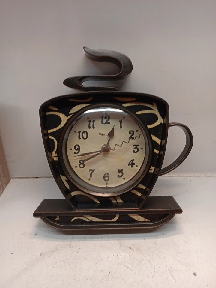 Reloj de Pared Westclox Taza de Café 3D Modelo # Reloj de Cocina de Plástico 10" X 8" Funciona Foto 1 de 1