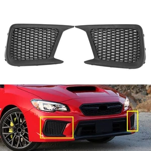 Pair Honeycomb Front Bumper Fog Light Lamp Grille For Subaru WRX STI 2018-2021 - Picture 1 of 8