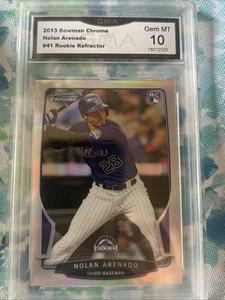 2013 Bowman Chrome #41 Nolan Arenado RC REFRACTOR Graded GEM MT 10 - Picture 1 of 2