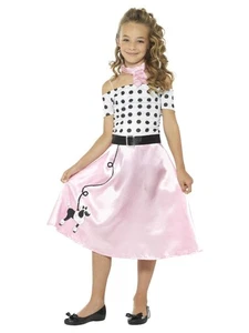 Smiffys 50s Poodle Girl Costume, Pink (Size S) - Picture 1 of 1