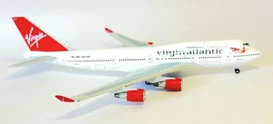 Boeing 747-400 Virgin Atlantic Gemini Jets Modelo Escala 1:400 GJVIR002 G-VHOT - Imagen 1 de 9