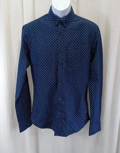 Scotch & Soda Button Down Shirt Men's Size M Blue Slim Blauw Hotel Long Sleeve - Picture 1 of 18