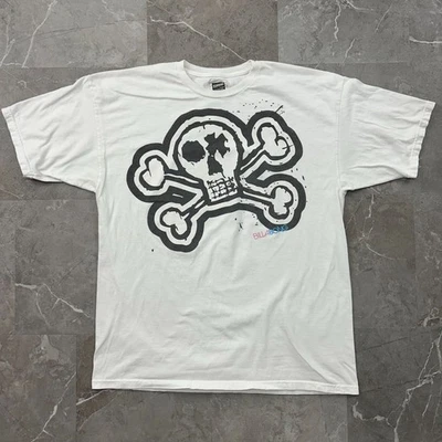 Camiseta Gráfica Billabong Para Hombres XL Manga Corta Calavera Huesos Cruzados Patín Skateboarding Foto 1 de 4