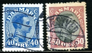 Stamps Denmark, Scott # 118 and 121 used - Picture 1 of 1