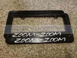 Mazda Zoom Zoom License Plate Frames Miata MX5 CX3 RX7 RX8 Mazdaspeed - Pair - Picture 1 of 2