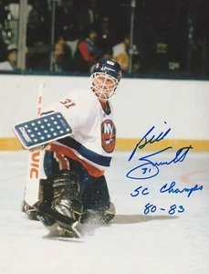 BILLY SMITH NEW YORK ISLANDERS  SC CHAMPS 80-83  ACTION SIGNED 8x10 - Picture 1 of 1