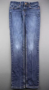 Women's 2011 Aeropostale Bayla Skinny Jeans Low Rise Medium Wash Size 00 (26x28) - Picture 1 of 8