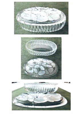 Cuenco cubierto de cristal Mikasa DE COLECCIÓN FLOR DE SATÉN FLORAL 8,25 x 5,5 x 2,25 Foto 1 de 4