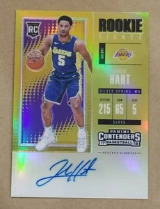 2017-18 Contenders Rookie Ticket Premium Gold Prizm Auto 01/10 Josh Hart - Picture 1 of 3