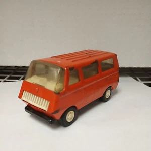 Vintage 1970s Mini Tonka Steel Van Ambulance Rare Orange Without Labels USA - Picture 1 of 8