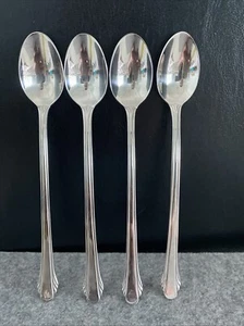 4 Gorham Calais Iced Tea Spoons Stainless Steel Vintage Flatware - Picture 1 of 21