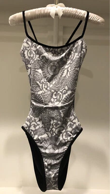 Lululemon Heatwave Monokini One Piece SwimSuit ~Sz 4 ~Black/Beachy Floral Fossil - Изображение 1 из 4
