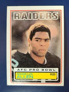 Tarjetas de fútbol americano Topps 1983 #294 Marcus Allen RC Oakland Raiders - Imagen 1 de 2