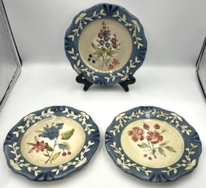 3 Certified International Flora Pamela Gladding Salad Dessert Plate 8.5" Retired - Picture 1 of 11