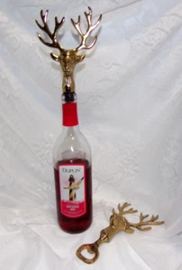 Buck Geweih Weinstopfen & Flaschenöffner gebraucht in sehr gutem Zustand - Bild 1 von 9