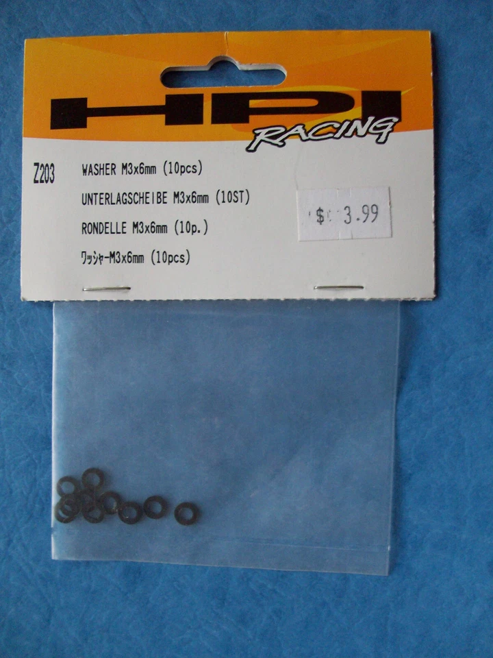 GENUINE HPI 203 WASHER M3 X 6MM (100) Z203 NIP - Image 1 of 1