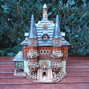 Keramik Lichterhaus *Rathaus Wernigerode* Fachwerkhaus Teelichthaus Duftölhaus - Bild 1 von 1