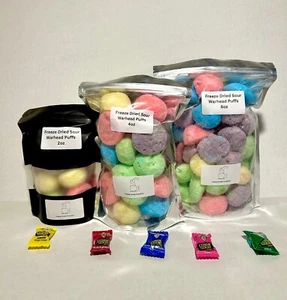 Freeze Dried Candy Sour Warheads Puffs *Pick Bag Size* Made Fresh To Order - Picture 1 of 4