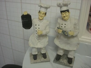laurel and hardy CHEFS figures approx. 14 Inches Tall VGC - Picture 1 of 1