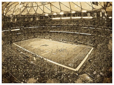 Atlanta Falcons Poster Print Sketch Wall Art Man Cave Decor 12x16" Cover